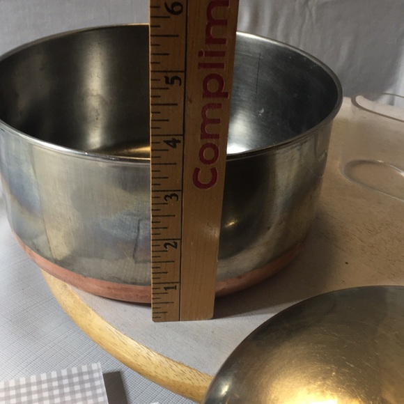 Vintage copper bottom stainless steel Paul Revere ware 2 quart saucepan - Picture 6 of 8